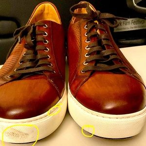 Magnanni Men's Calfskin Low Top Sneakers size 13
